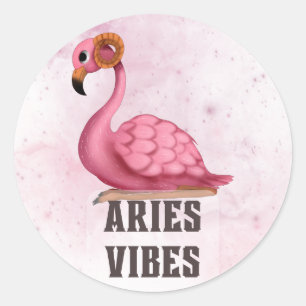 Sticker Rond Aries Zodiac Decal pour les amateurs d'astrologie