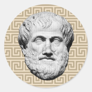 Sticker Rond Aristote philosophe grec