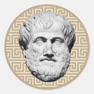 Sticker Rond Aristote philosophe grec
