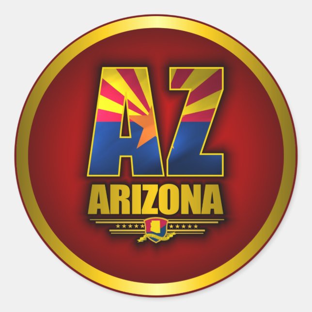 Sticker Rond Arizona (AZ) (Devant)