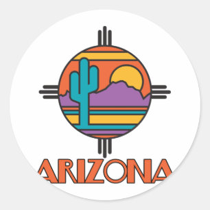 Sticker Rond Arizona Desert Mandala