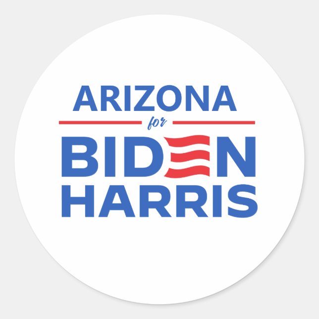 Sticker Rond Arizona pour Biden Harris (Devant)