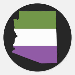 Sticker Rond arizona pride drapeau rayé