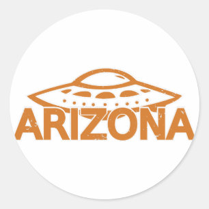 Sticker Rond Arizona UFO