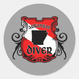 Sticker Rond Arkansas Diver