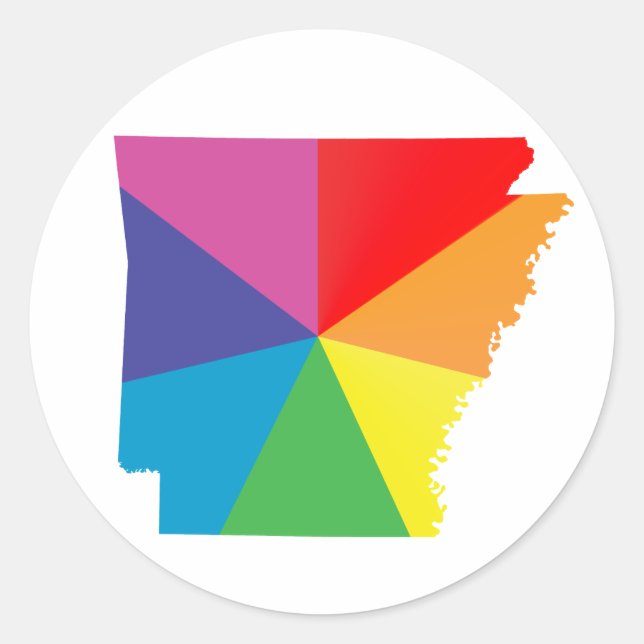 Sticker Rond arkansas pride : angled : (Devant)