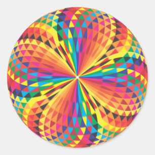 Sticker Rond arlequin, illusion d'optique