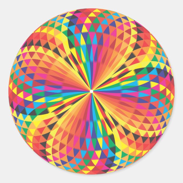 Sticker Rond arlequin, illusion d'optique (Devant)