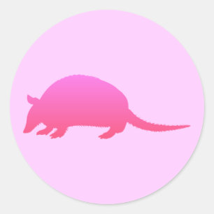Sticker Rond Armadillo rose