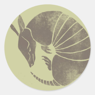 Sticker Rond Armadillo vintage