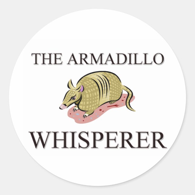 Sticker Rond Armadillo Whisperer (Devant)