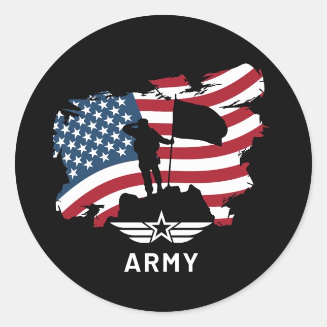 Sticker Rond Armée (Devant)