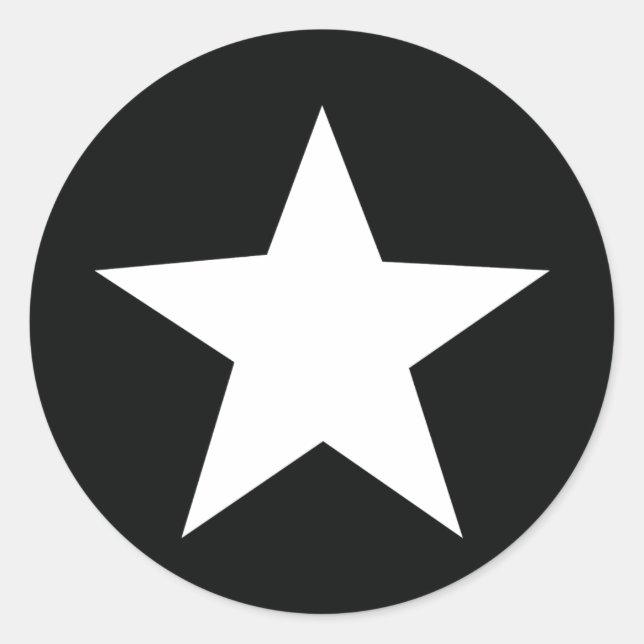 Sticker Rond armée de l'icône noire (Devant)