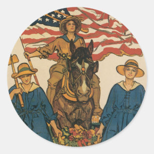 Sticker Rond Armée de terre féminine