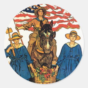 Sticker Rond Armée de terre féminine