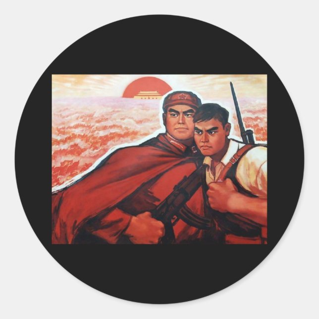 Sticker Rond Armée rouge de Chine (Devant)