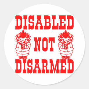 Sticker Rond Armes à feu 2e modification non désarmées