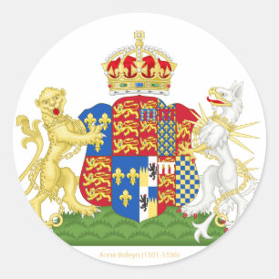 Sticker Rond Armoiries Anne Boleyn