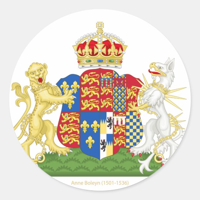 Sticker Rond Armoiries Anne Boleyn (Devant)