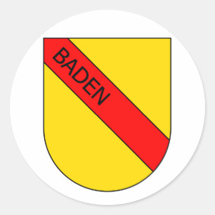 Sticker Rond Armoiries badiennes avec écriture