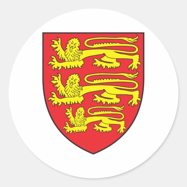 Sticker Rond Armoiries D'Angleterre (Devant)