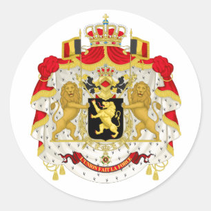Sticker Rond Armoiries de Belgique
