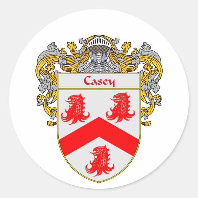 Sticker Rond Armoiries de Casey (mannequins) (Devant)