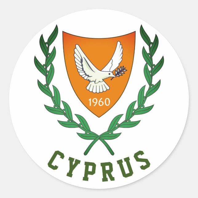 Sticker Rond Armoiries de CHYPRE (Devant)