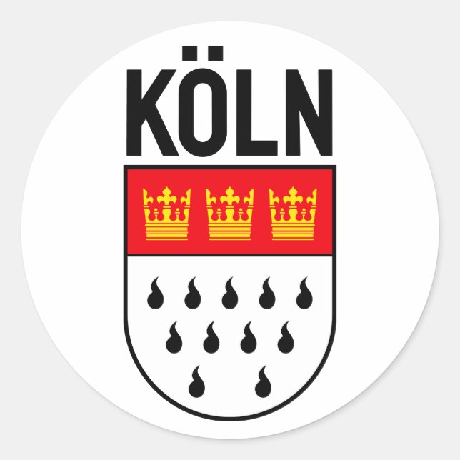 Sticker Rond Armoiries de Cologne (Allemagne) (Devant)