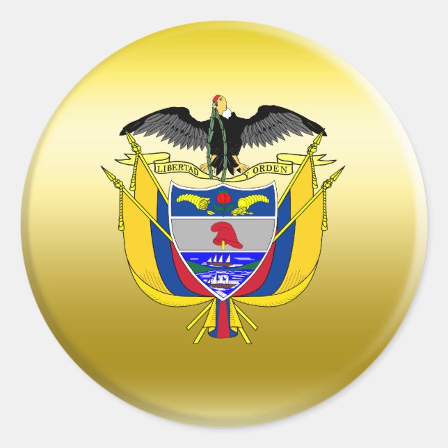 Sticker Rond Armoiries de Colombie (Devant)
