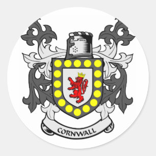 Sticker Rond Armoiries de CORNWALL