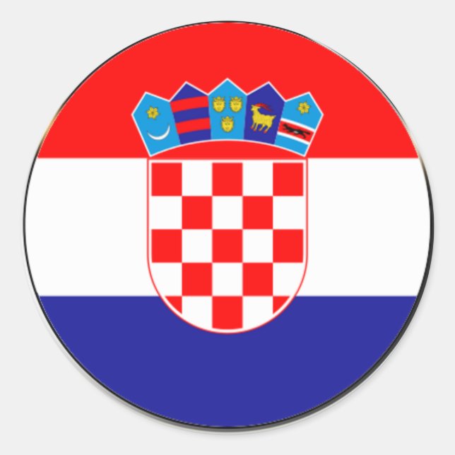 Sticker Rond Armoiries de Croatie | Hrvatski grb (Devant)
