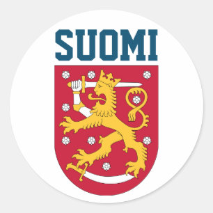 Sticker Rond Armoiries de Finlande