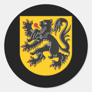 Sticker Rond Armoiries De Flandre