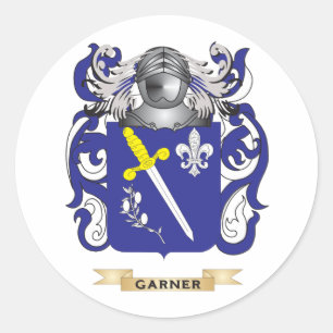 Sticker Rond Armoiries de Garner (Armoiries de la famille)