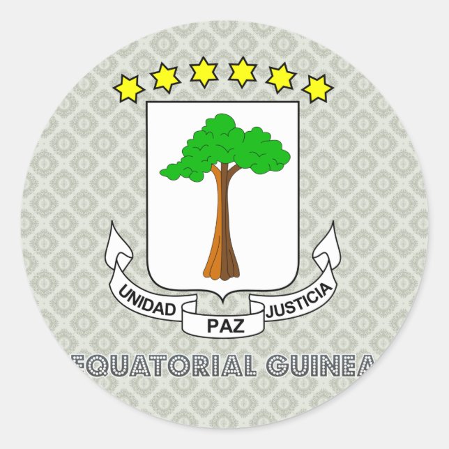 Sticker Rond Armoiries de Guinée équatoriale (Devant)