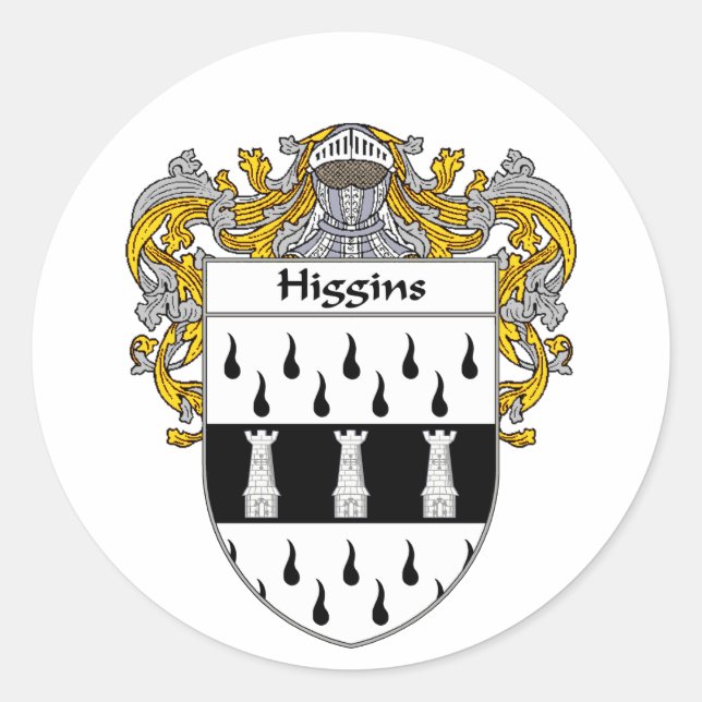 Sticker Rond Armoiries de Higgins (mannequins) (Devant)
