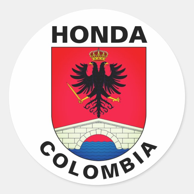 Sticker Rond Armoiries de Honda (Tolima), Colombie Classic R (Devant)