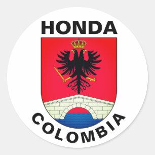 Sticker Rond Armoiries de Honda (Tolima), Colombie Classic R