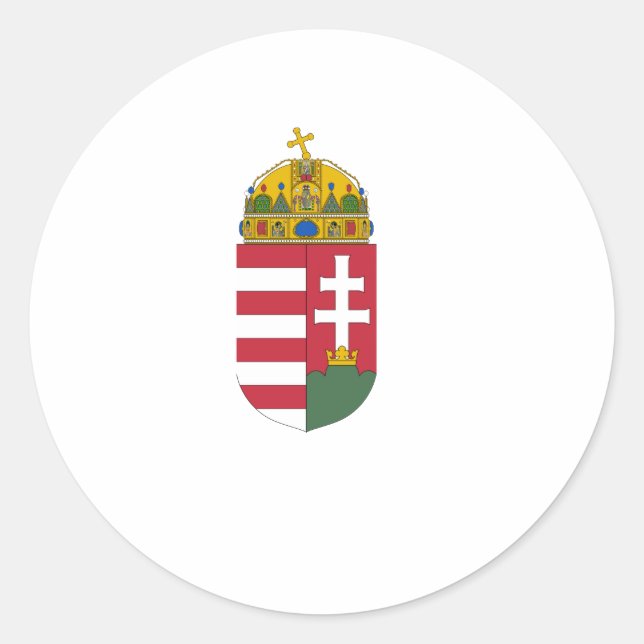 Sticker Rond Armoiries de Hongrie (Devant)