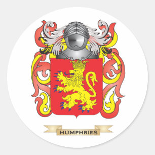 Sticker Rond Armoiries de Humphries (Armoiries de la famille)
