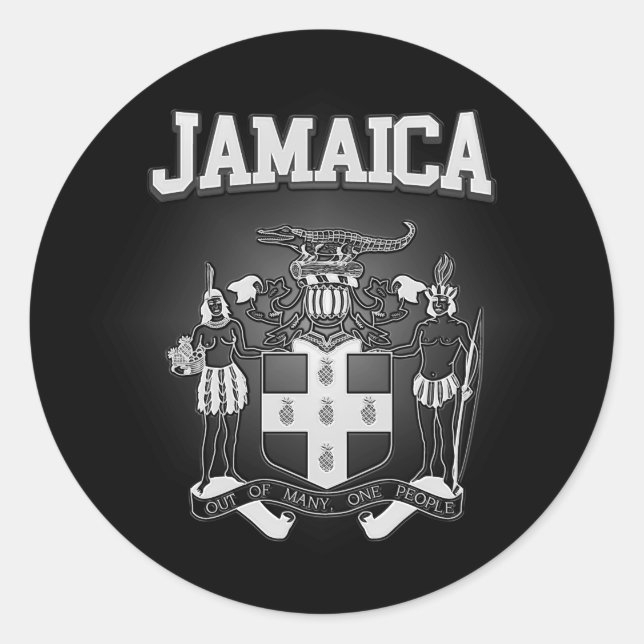 Sticker Rond Armoiries de Jamaïque (Devant)