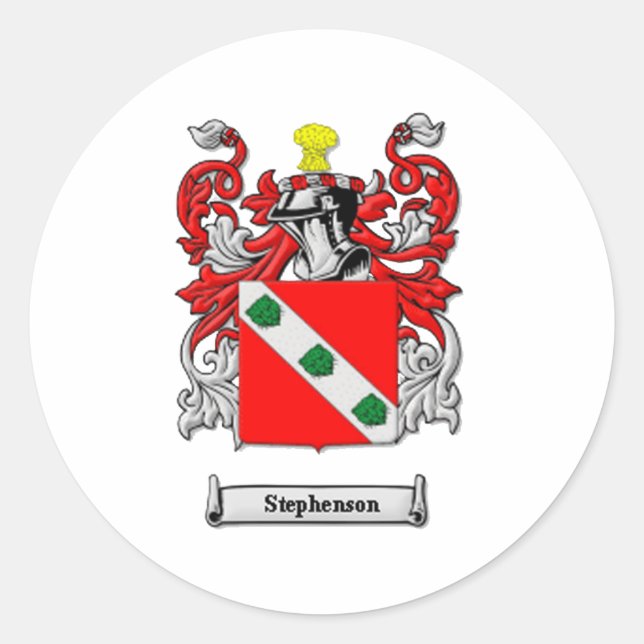 Sticker Rond Armoiries de la famille Stephenson (Devant)