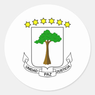 Sticker Rond Armoiries de la Guinée équatoriale