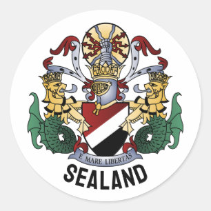 Sticker Rond Armoiries de la Principauté de Sealand