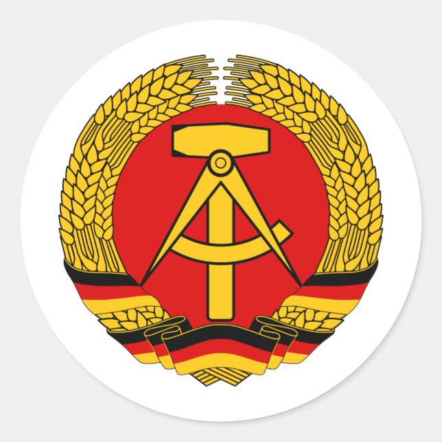 Sticker Rond Armoiries de la RDA (Devant)