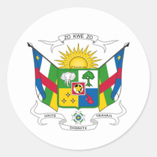 Sticker Rond Armoiries de la République centrafricaine