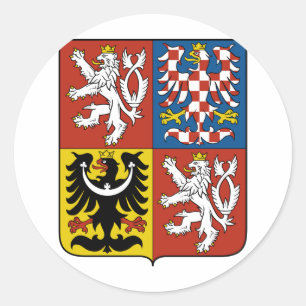 Sticker Rond Armoiries de la République tchèque CZ