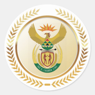 Sticker Rond Armoiries de l'Afrique du Sud