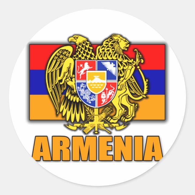 Sticker Rond Armoiries de l'Arménie (Devant)